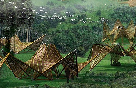 bambusz épület